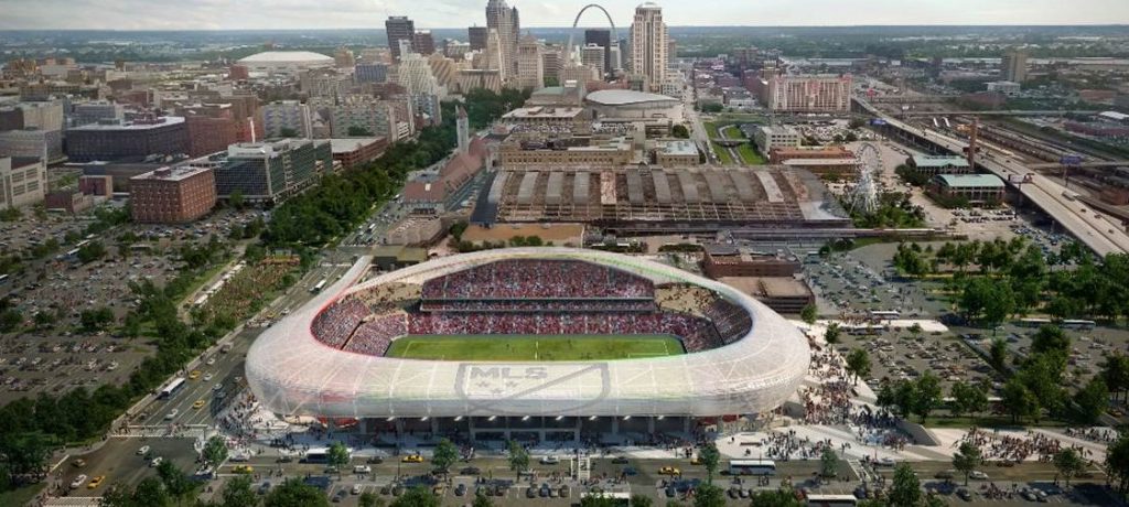 St. Louis MLS Stadium Funding Model Unveiled St. Louis MLS stadium rendering