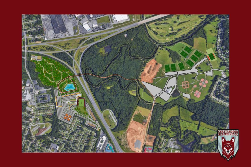 Chattanooga Red Wolves SC stadium-development rendering 2