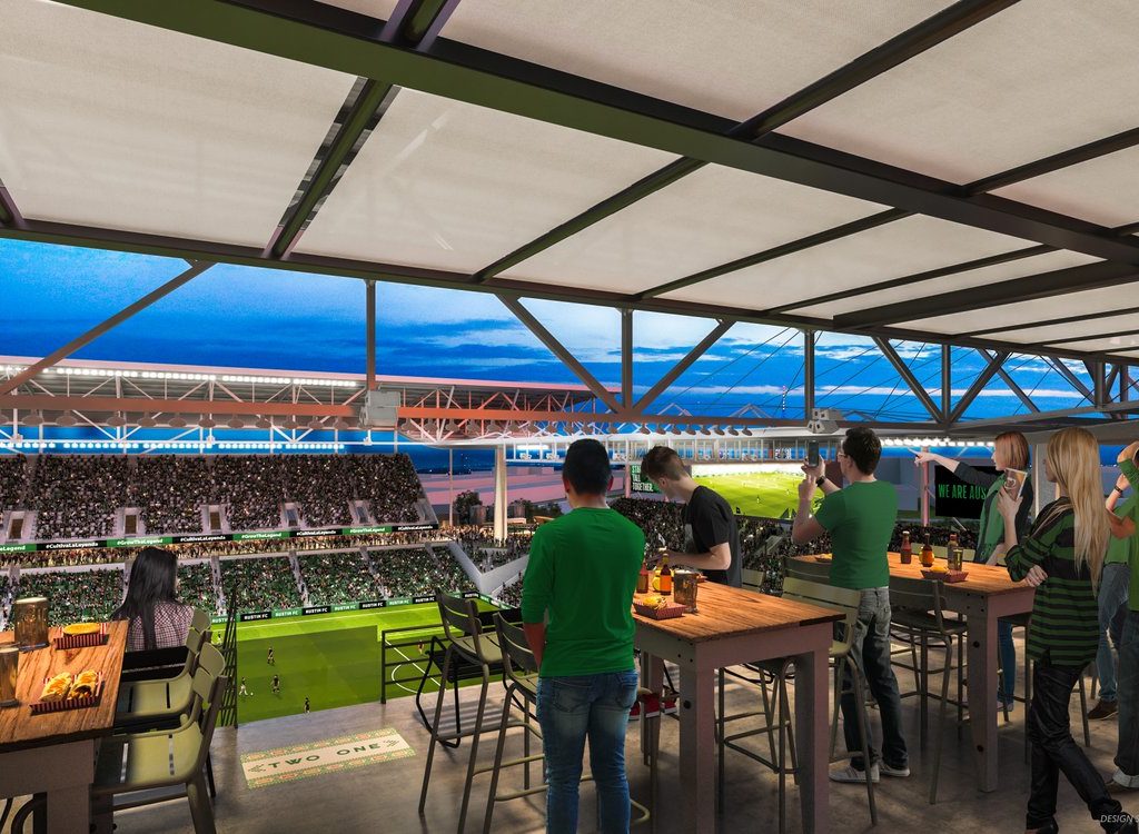 Austin FC Secures Deposits for Over 30,000 Seats Austin FC stadium rendering June 2019
