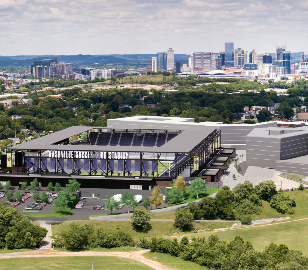Nashville SC stadium still planned for 2022 opening Nashville SC stadium rendering August 2019